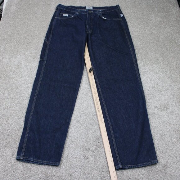 Tyndale FR Jeans Mens 35x34 Blue 5-Pocket FRMC FLF 800 Flame Resistant Workwear - Picture 2 of 16